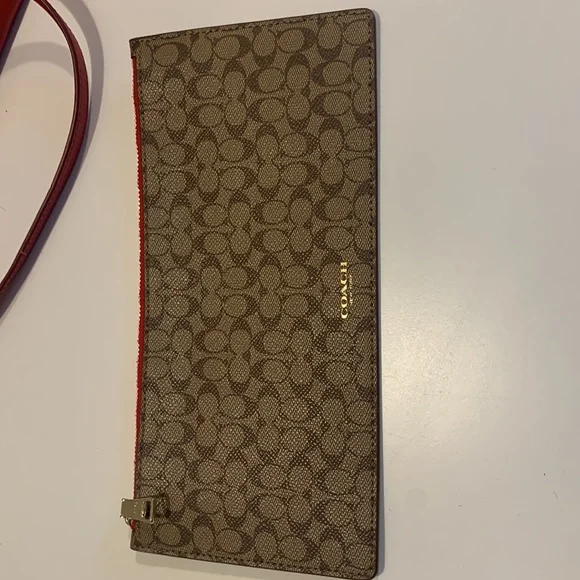 NWOT COACH red hand bag - Picture 3 of 5